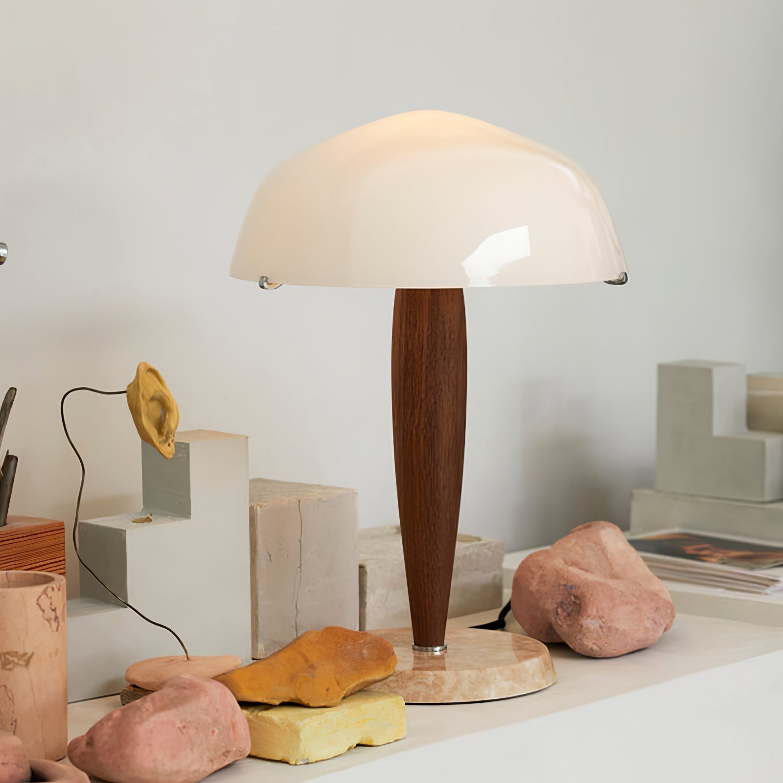 Minimalist Mid-Century Nightstand Lamp