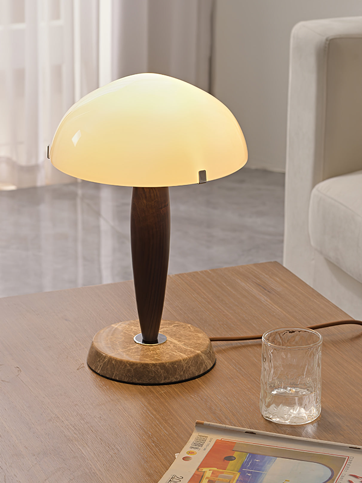 Minimalist Mid-Century Nightstand Lamp