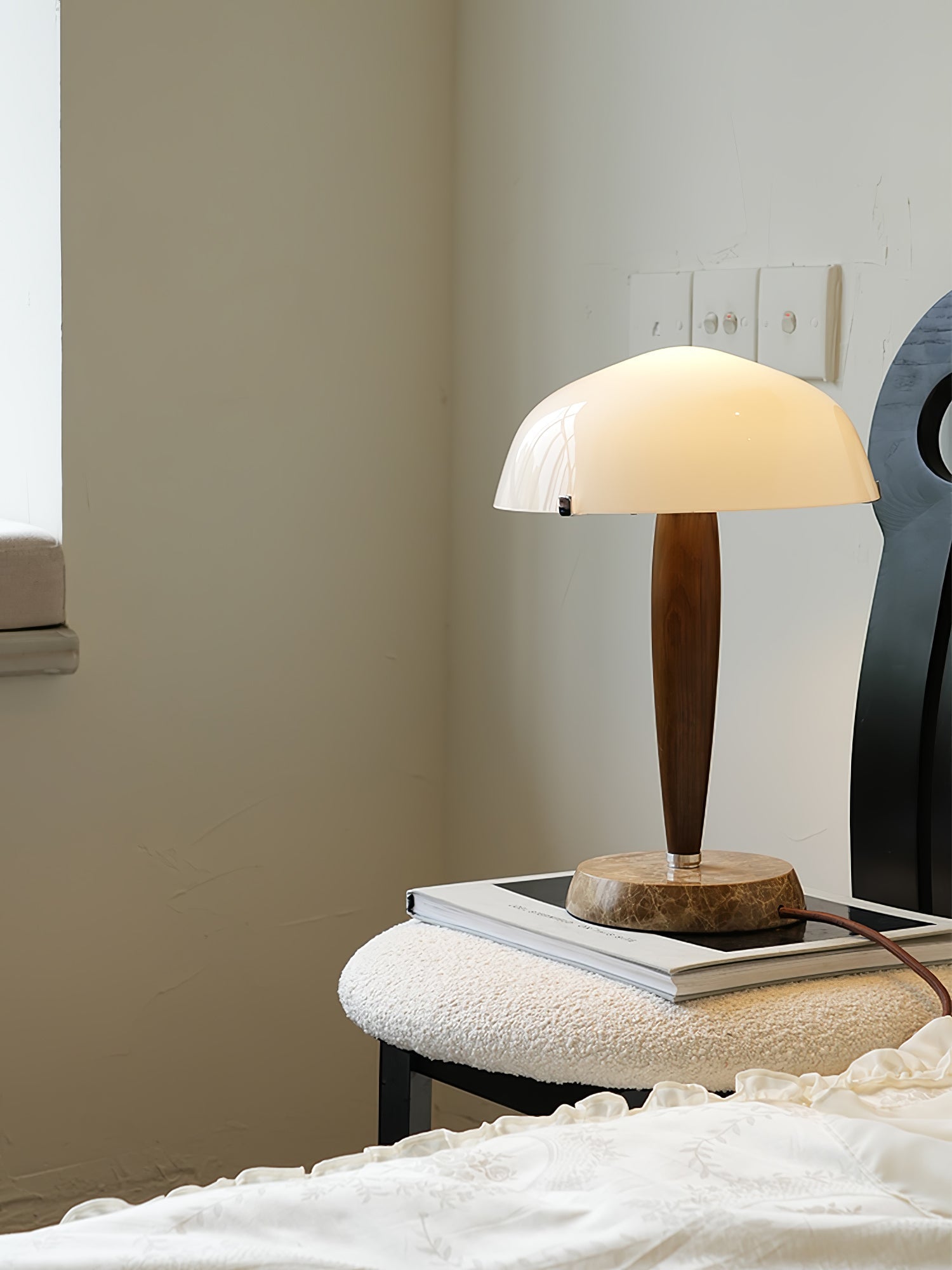 Minimalist Mid-Century Nightstand Lamp