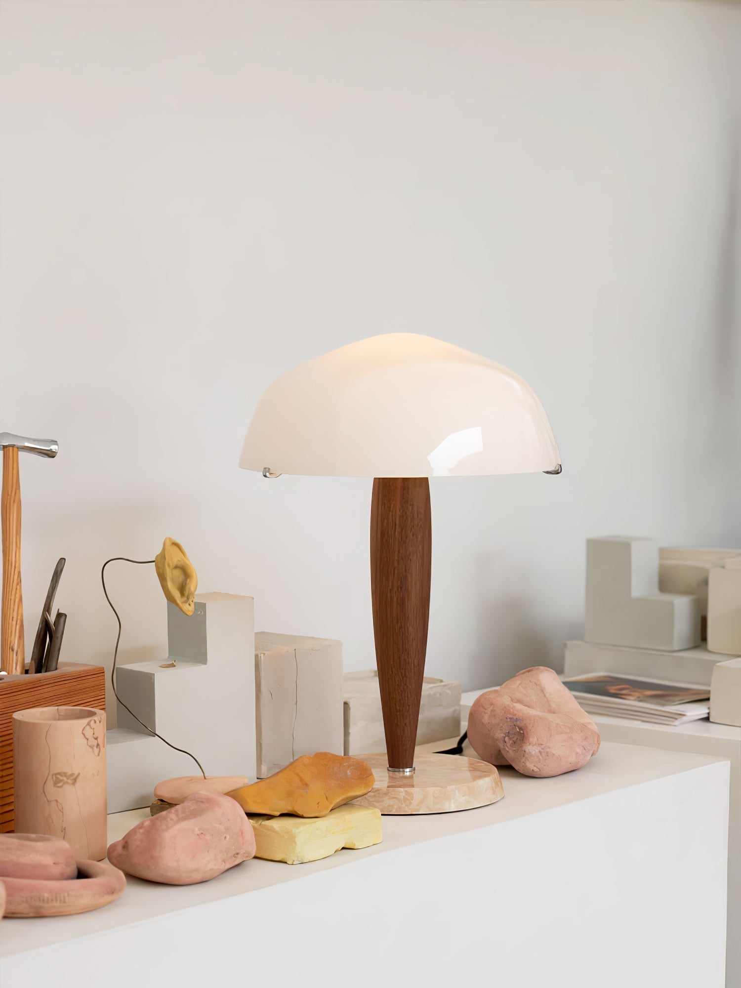Minimalist Mid-Century Nightstand Lamp