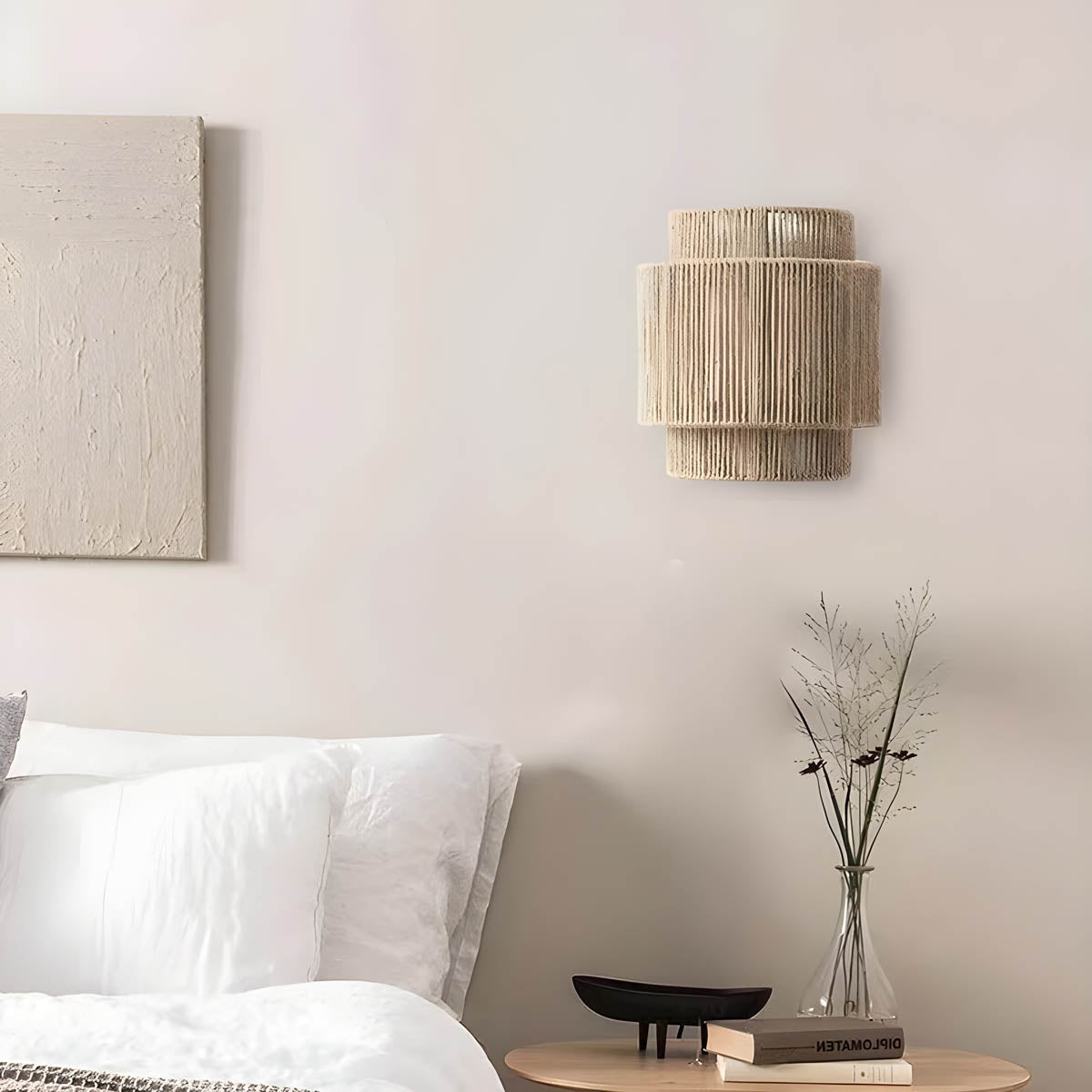 Woven Japanese Rattan Wall Light