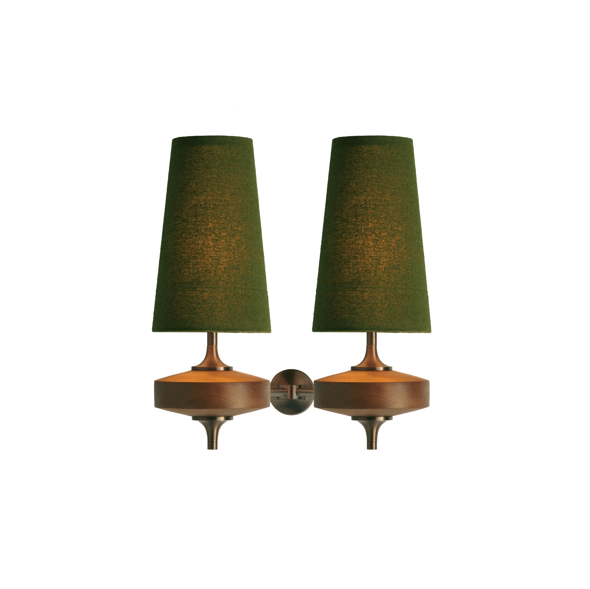 Timber Body Wall Sconce with Fabric Diffuser – Modern Wall Lighting