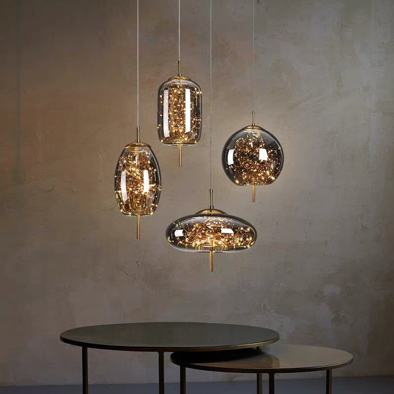 Crystal-Accented LED Ceiling Lamp – Contemporary Style