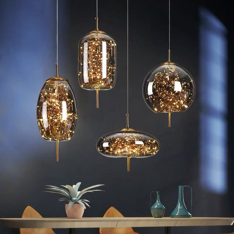 Crystal-Accented LED Ceiling Lamp – Contemporary Style