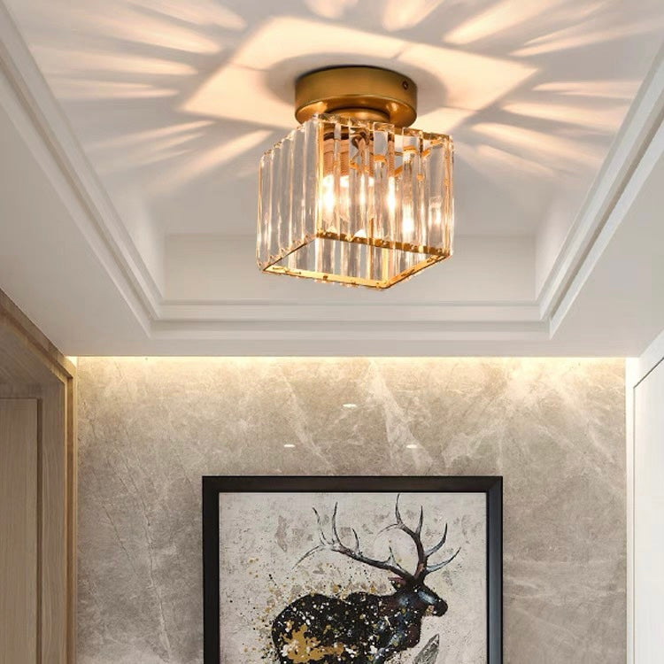 Modern Flush Mount Ceiling Light – 1-Light Hallway Fixture