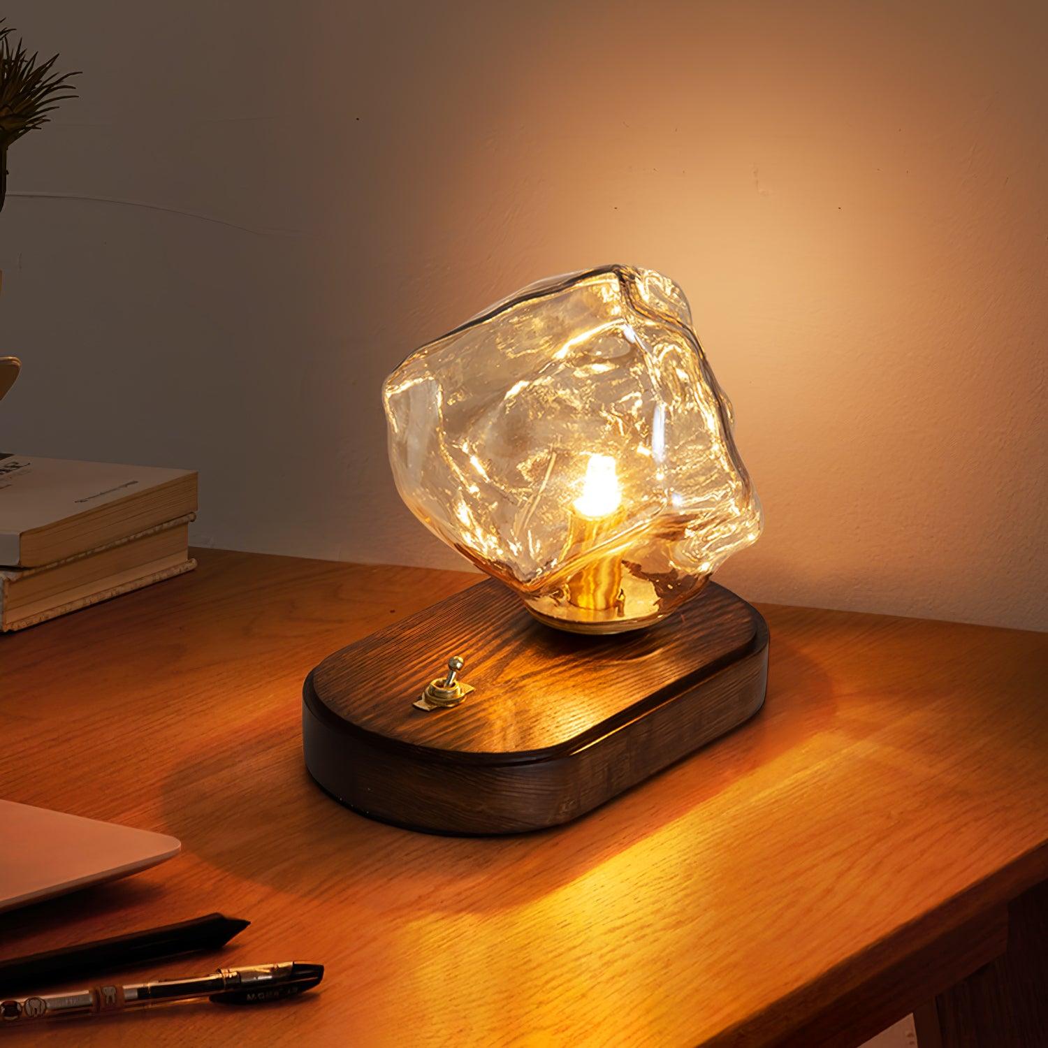 Elegant Frosted Glass Shade Table Lamp | Bedside Lamp