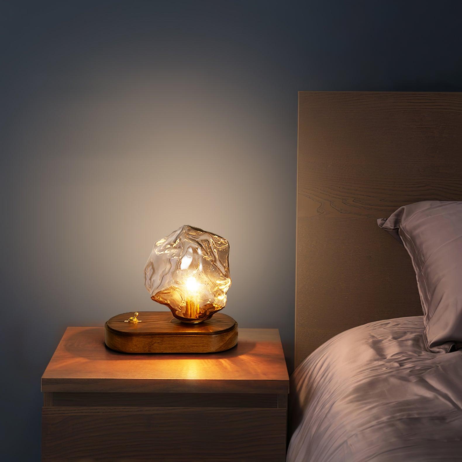 Elegant Frosted Glass Shade Table Lamp | Bedside Lamp