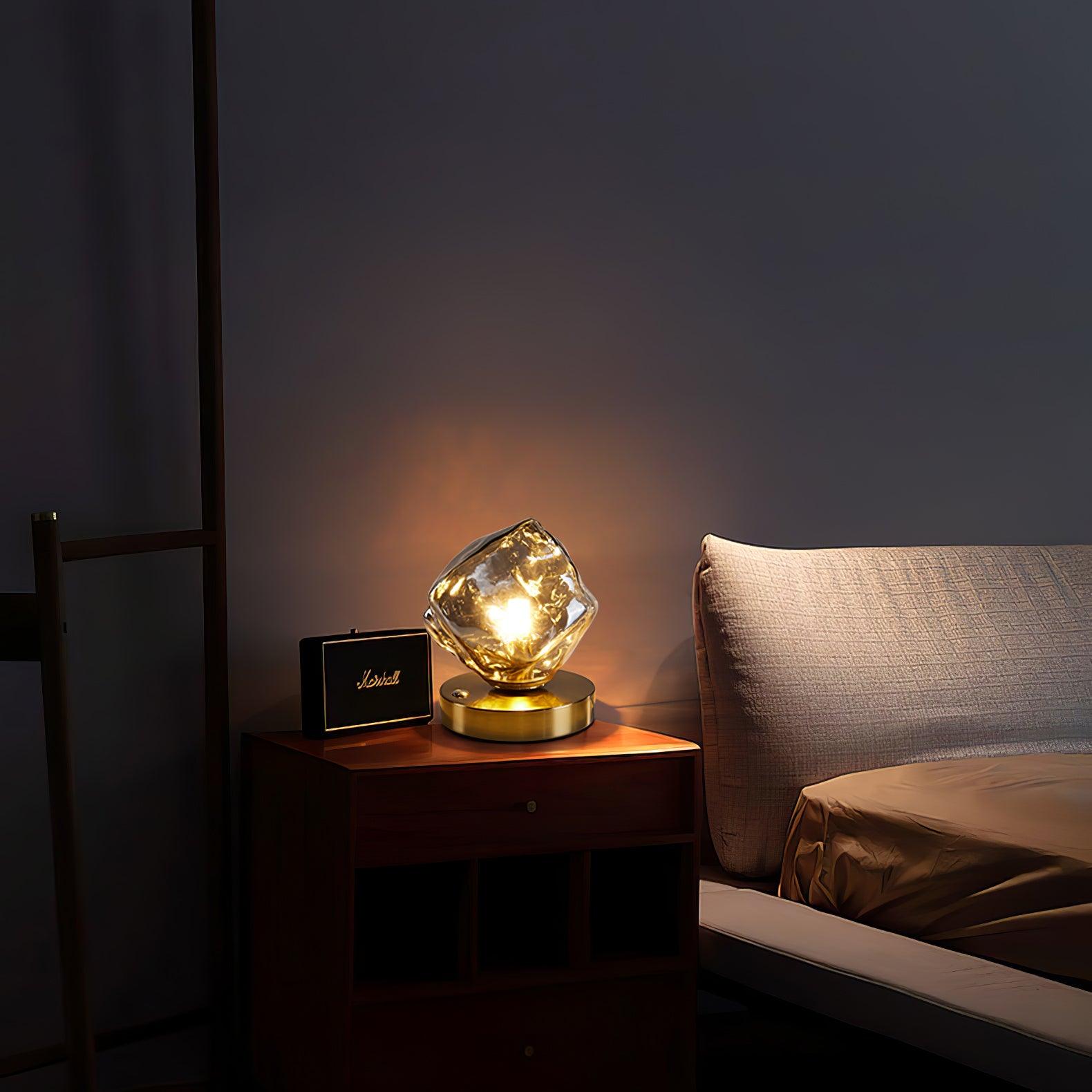 Elegant Frosted Glass Shade Table Lamp | Bedside Lamp