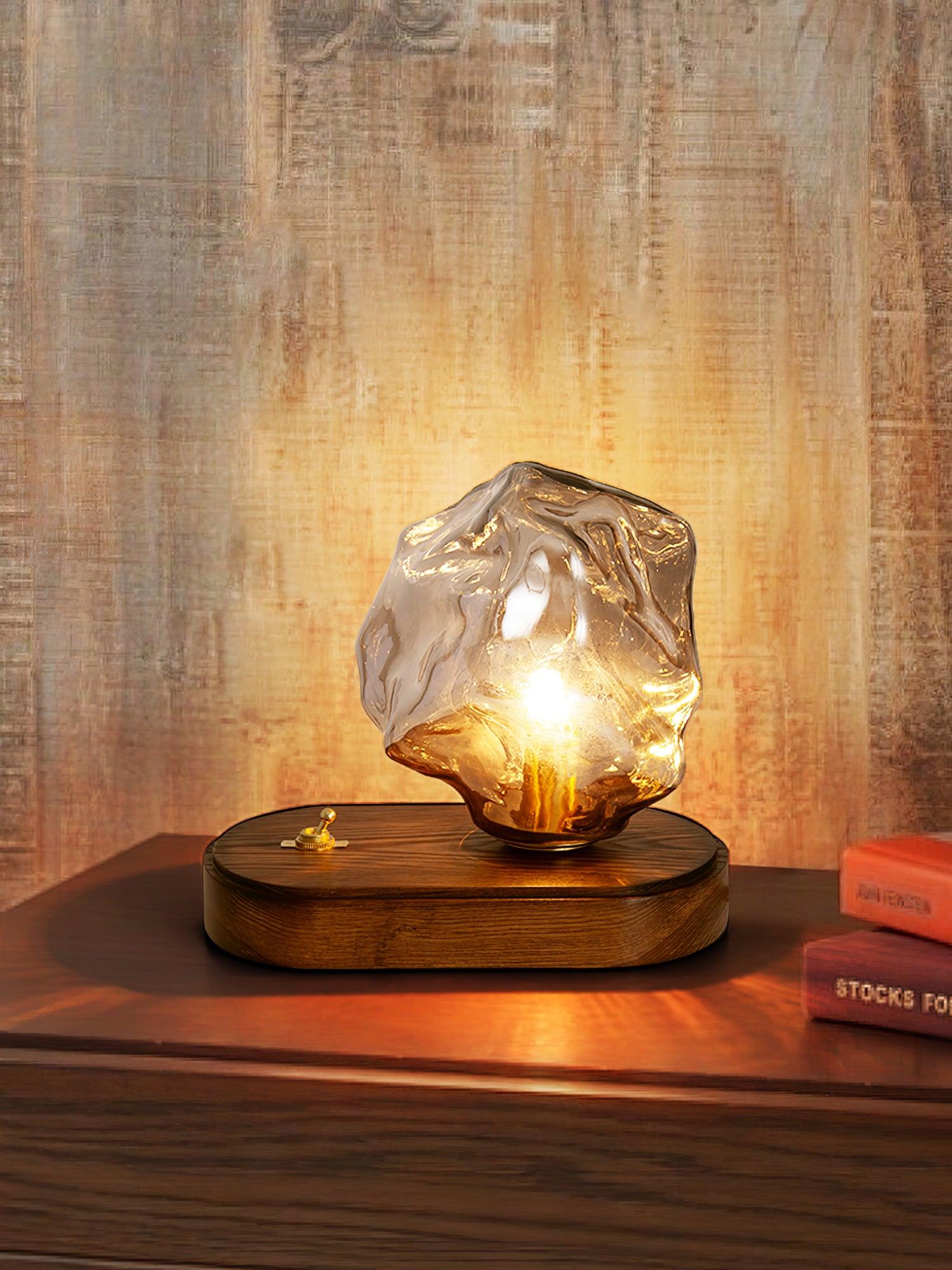 Elegant Frosted Glass Shade Table Lamp | Bedside Lamp