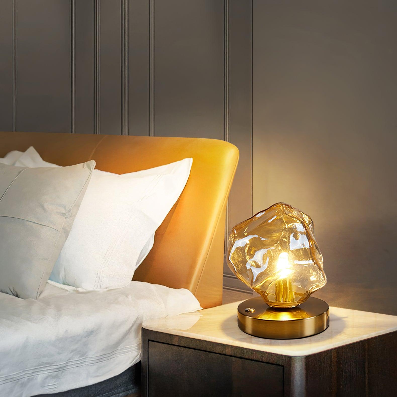 Elegant Frosted Glass Shade Table Lamp | Bedside Lamp