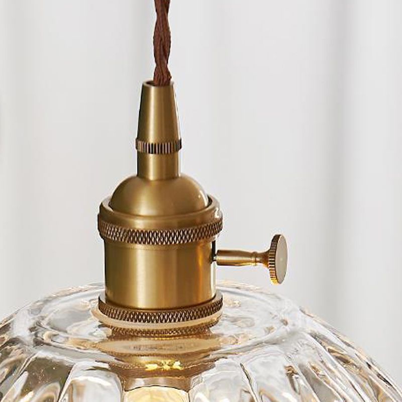 Flower-Shaped Pendant Light | Gold Glass Hanging Fixture