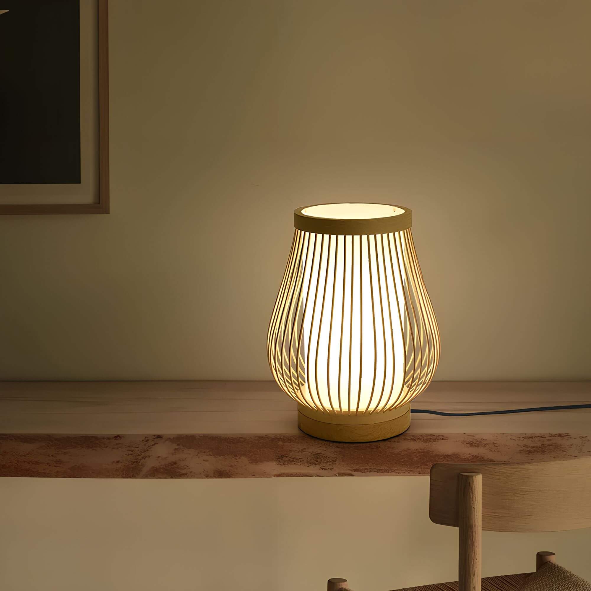 Japanese Style LED Table Lamp | Minimalist Design for Home or Office