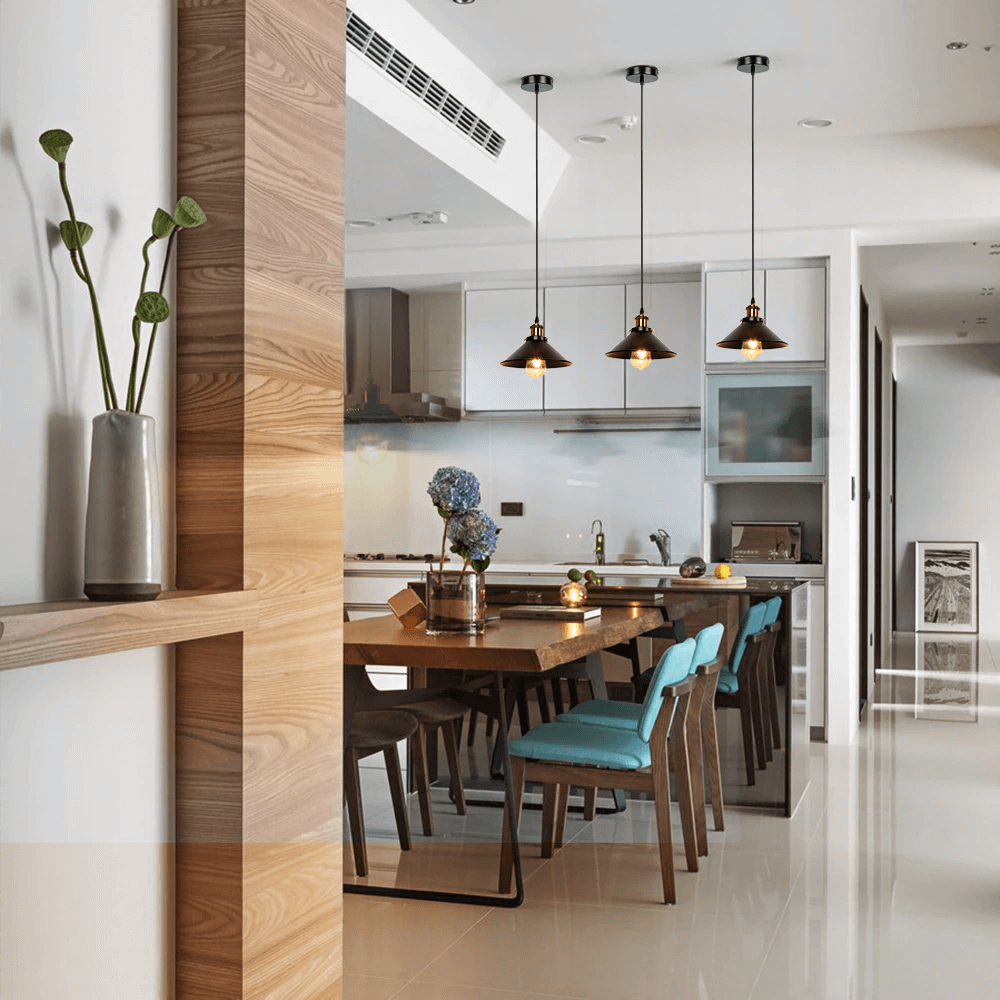 Cone-Shaped Brass Pendant Light | Tapered Design
