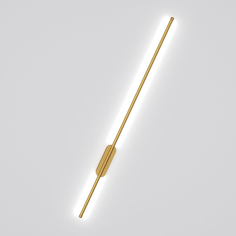 Modern Linear LED Wall Light Fixture – Gold Aluminum Finish