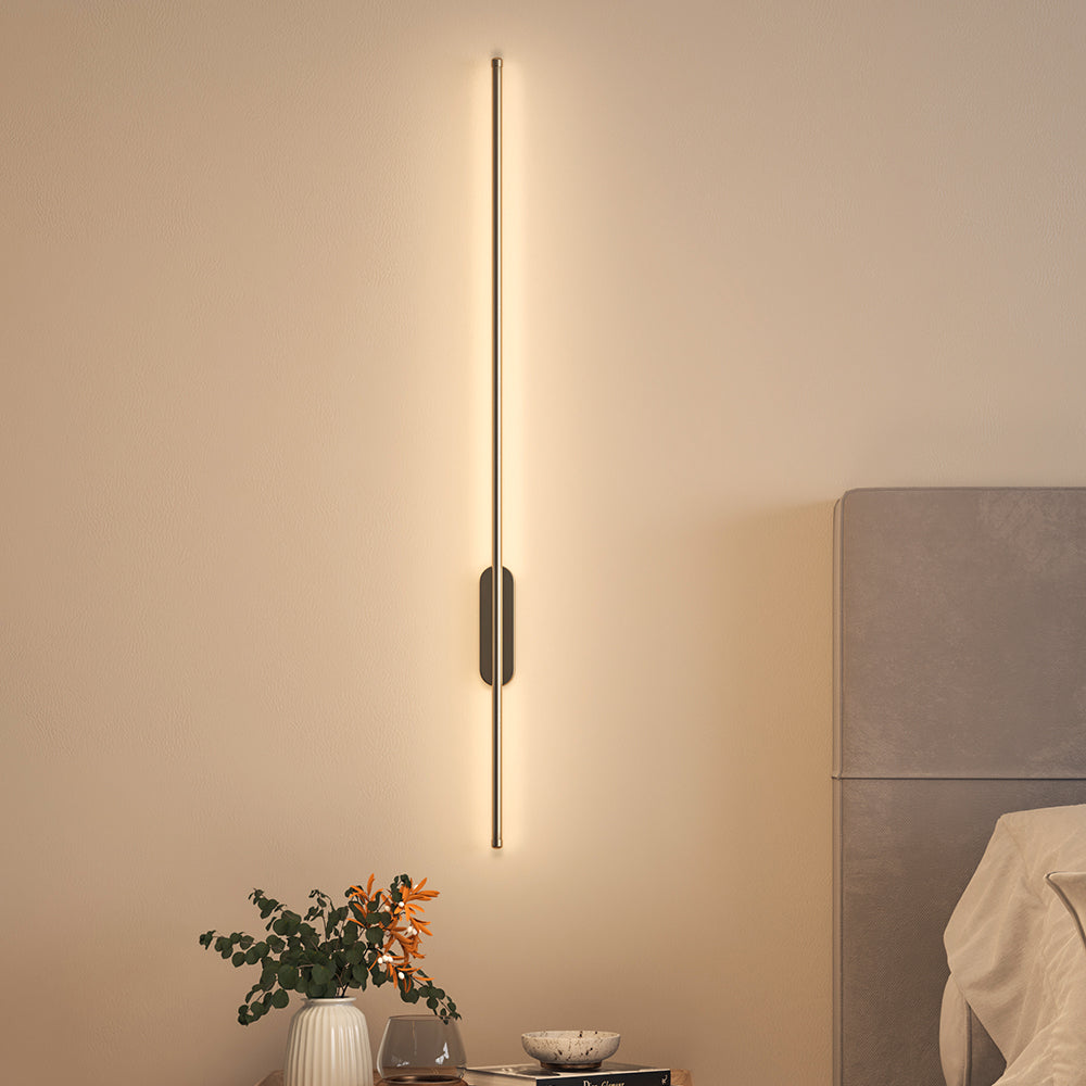 Modern Linear LED Wall Light Fixture – Gold Aluminum Finish