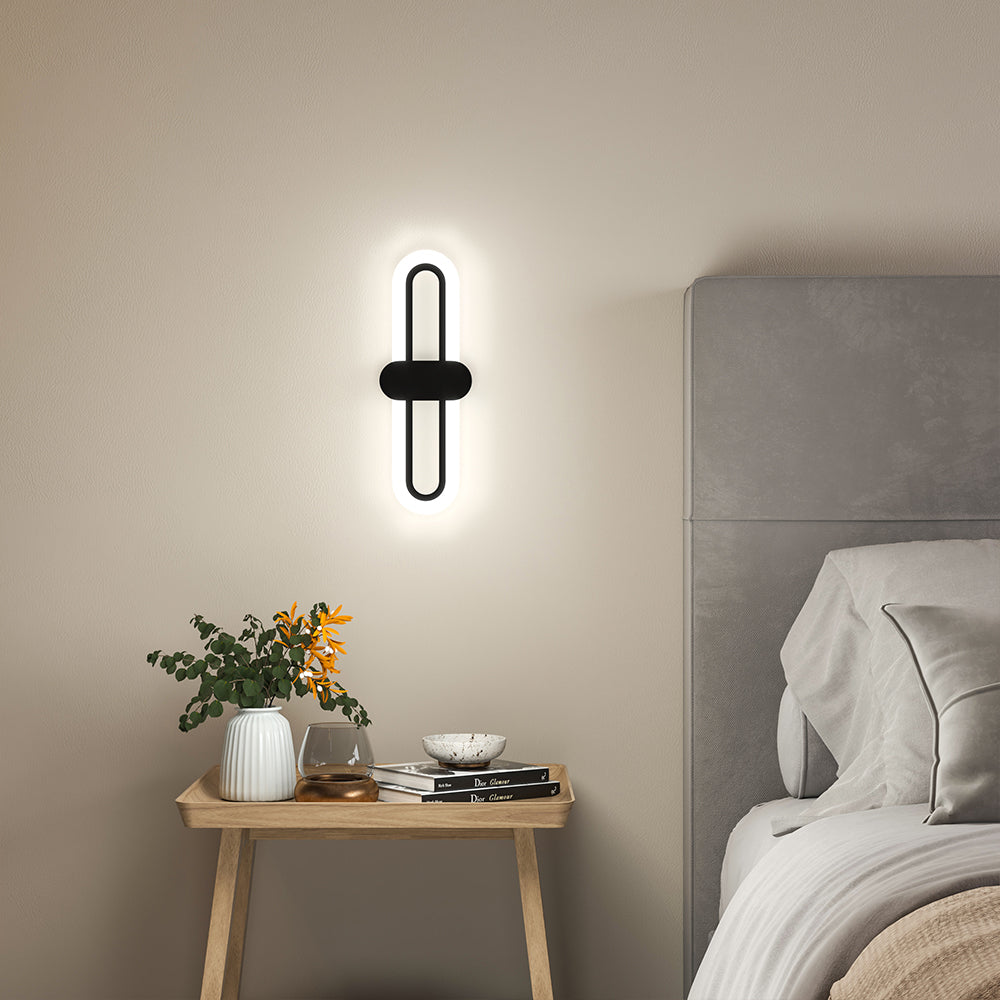 Modern Style Oval LED Wall Light – Acrylic Shade Wall Sconce