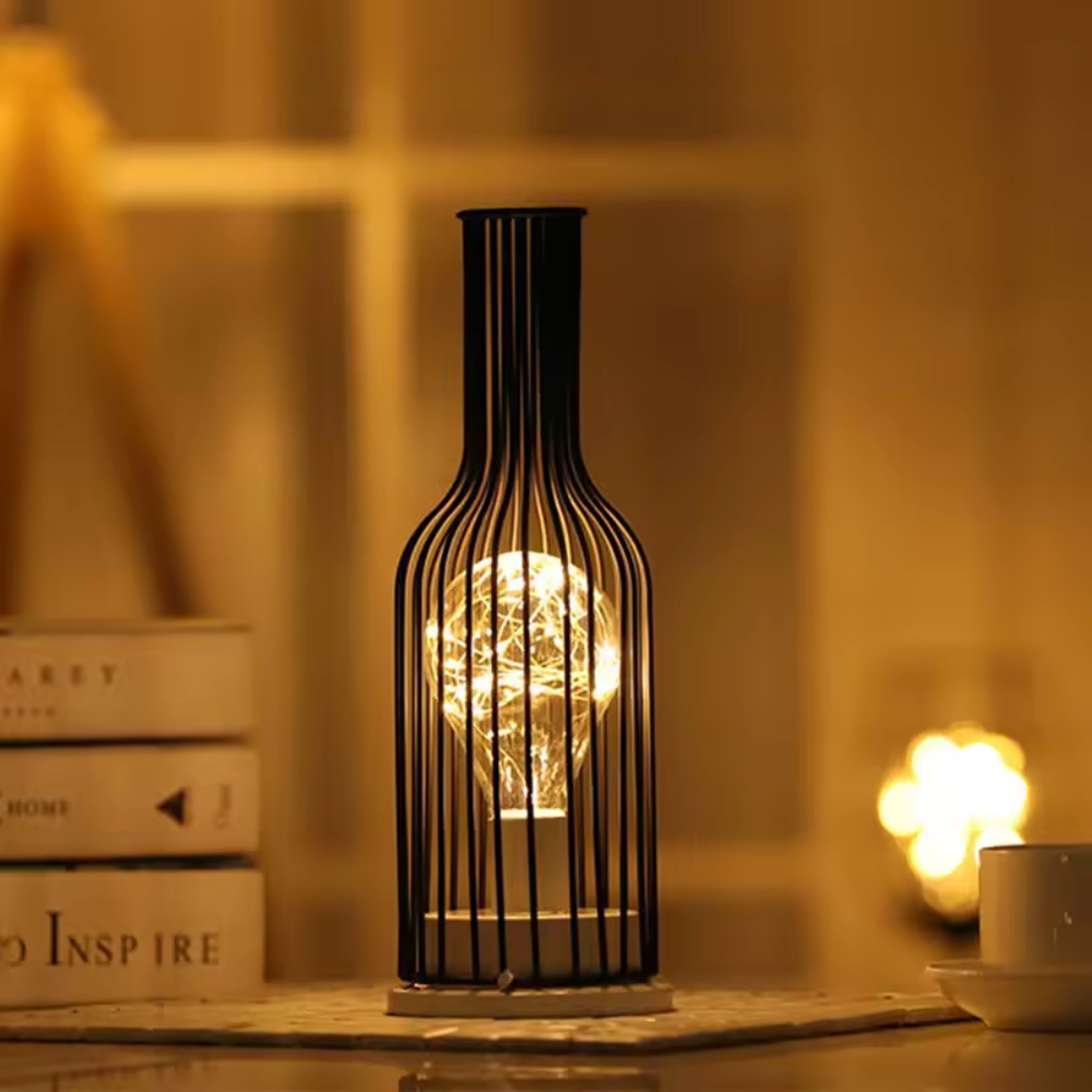 Retro Iron Art LED Table Lamp – Classic Desk Light