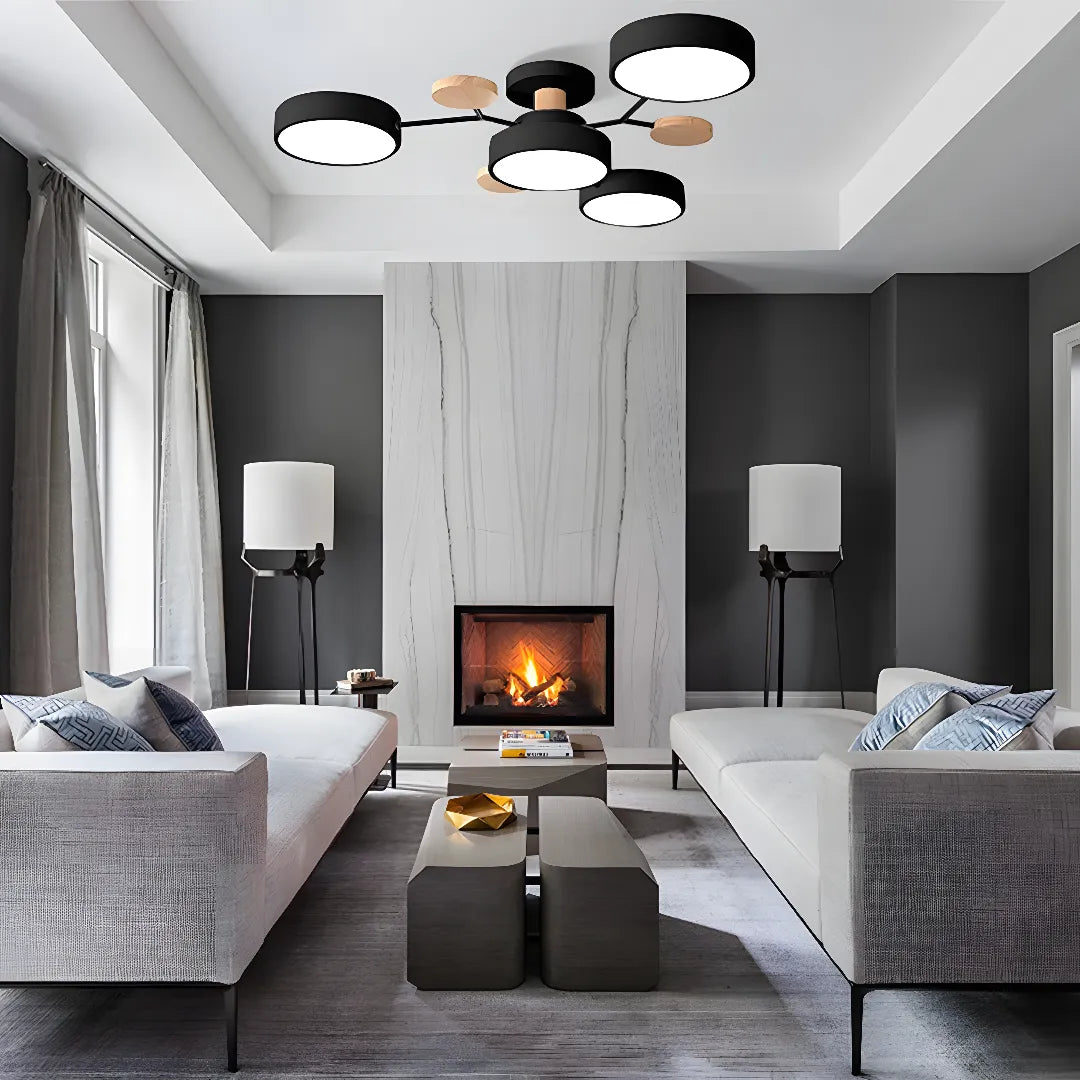 Contemporary Round LED Ceiling Light for Living Room