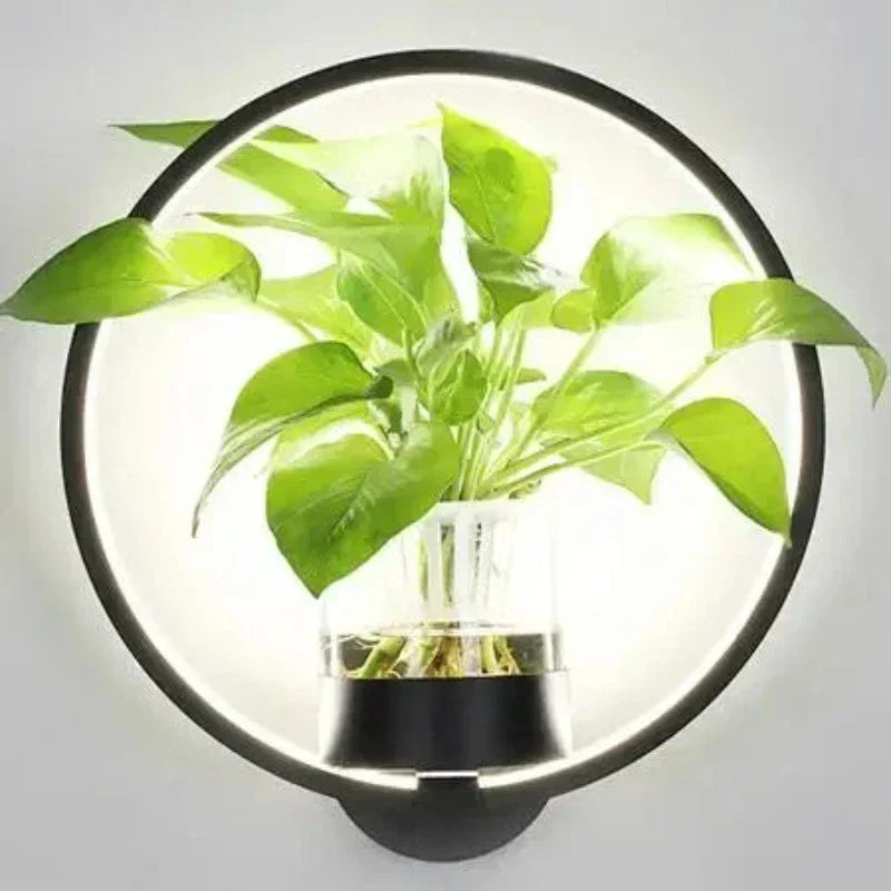 Indoor LED Wall Lamp with Integrated Plant Holder | Stylish Wall Lighting