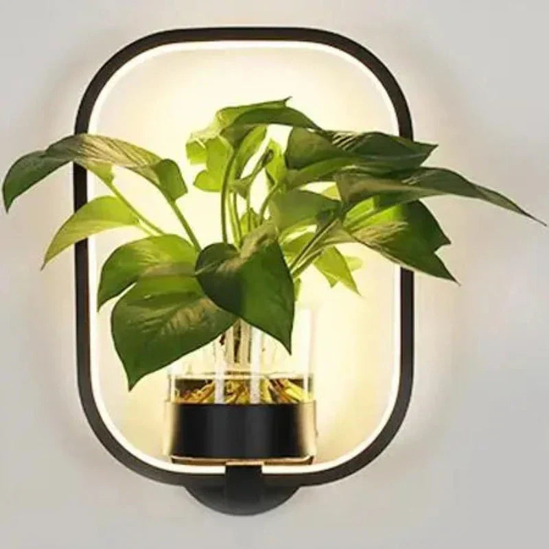 Indoor LED Wall Lamp with Integrated Plant Holder | Stylish Wall Lighting