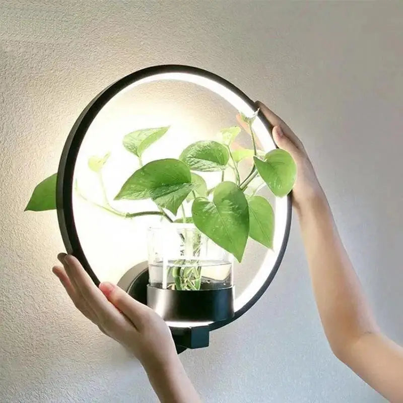 Indoor LED Wall Lamp with Integrated Plant Holder | Stylish Wall Lighting