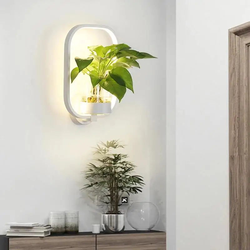 Indoor LED Wall Lamp with Integrated Plant Holder | Stylish Wall Lighting