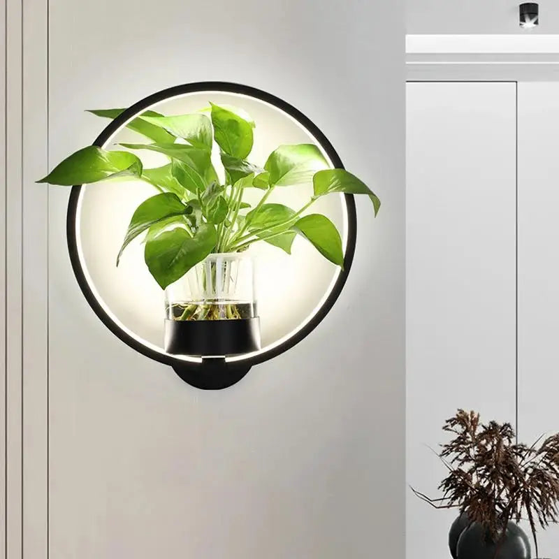 Indoor LED Wall Lamp with Integrated Plant Holder | Stylish Wall Lighting