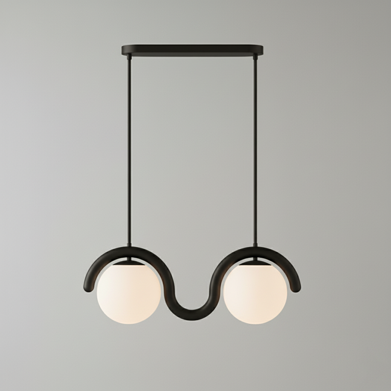 Contemporary Metal Tube Chandelier – Soft Art Style Lighting