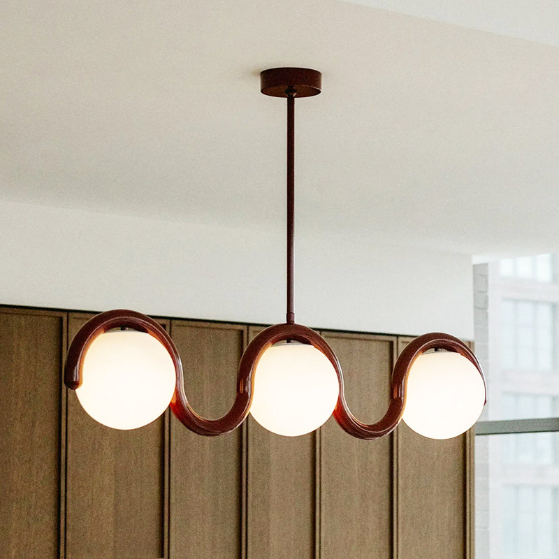 Contemporary Metal Tube Chandelier – Soft Art Style Lighting