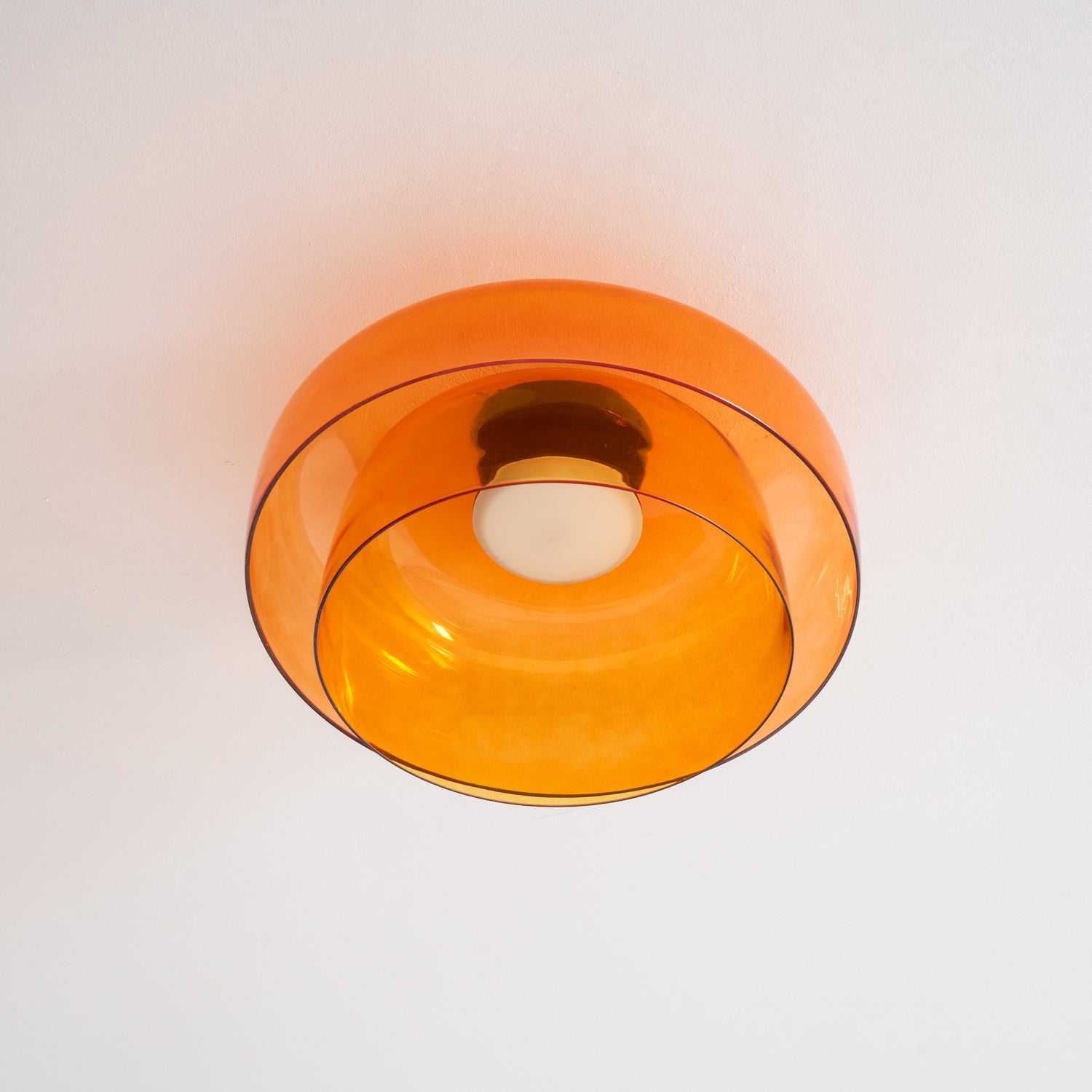Layered Levels LED Ceiling Lamp – Glass & Metal Round Light Fixture
