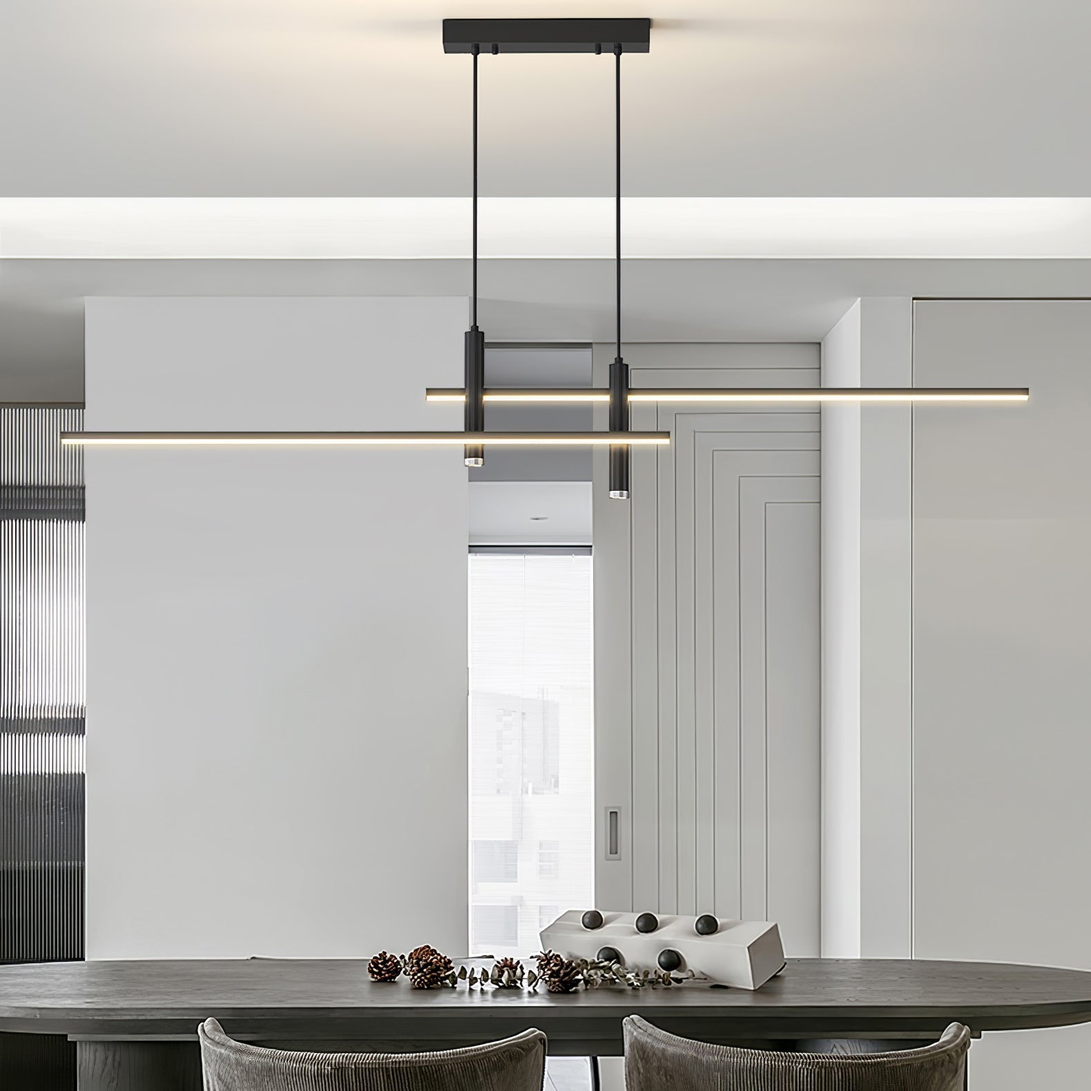 Contemporary Linear Pendant Light – Focused Spotlight Design
