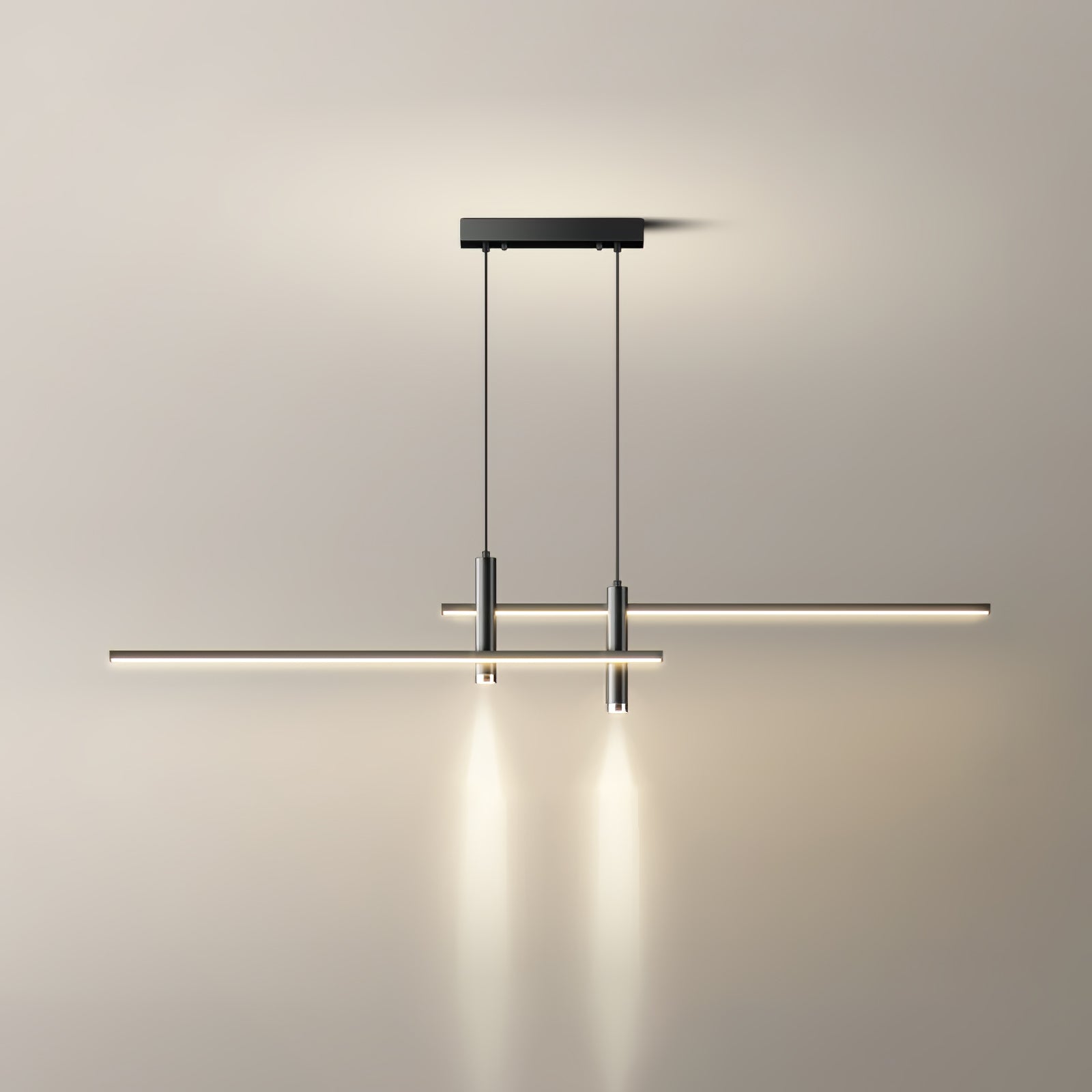 Contemporary Linear Pendant Light – Focused Spotlight Design