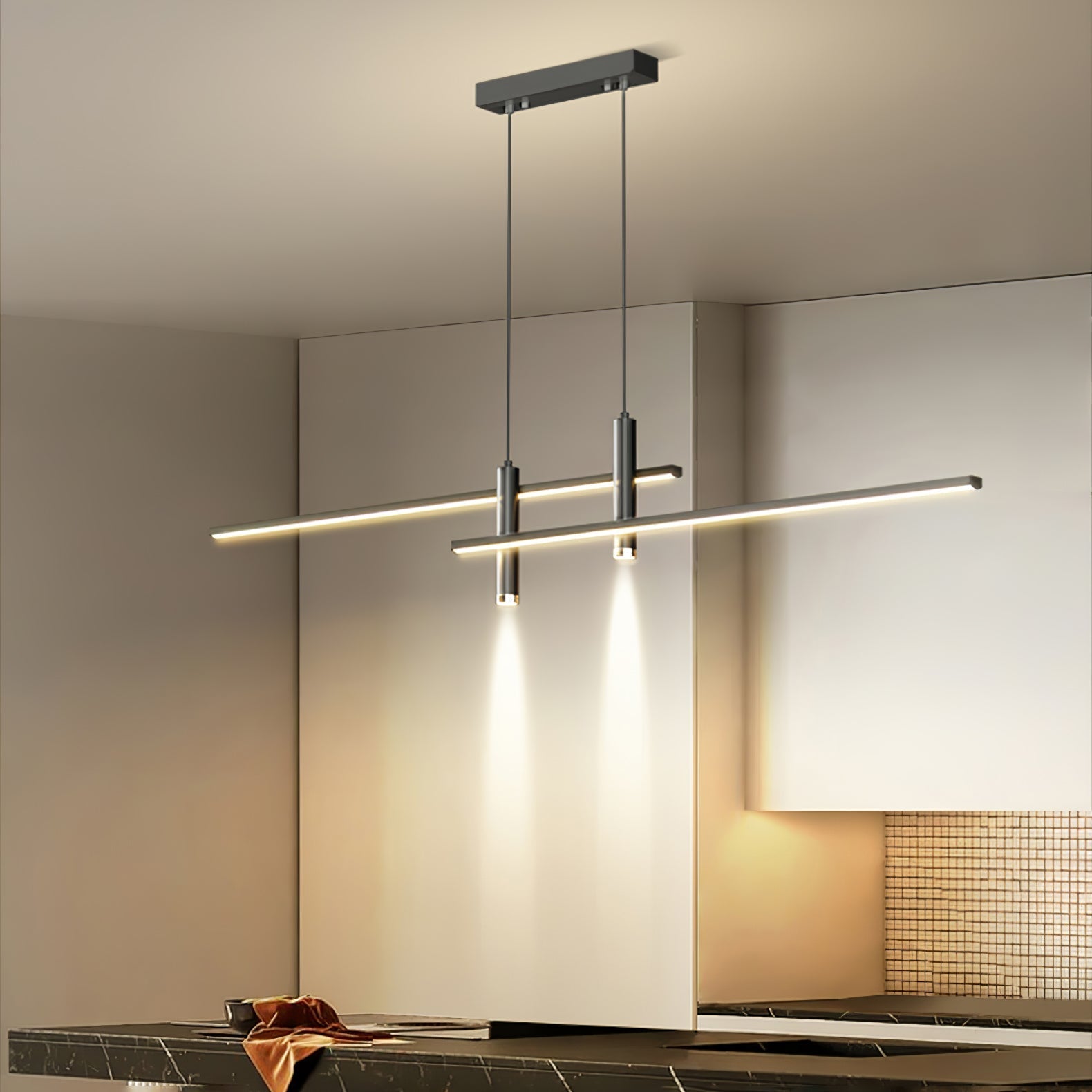 Contemporary Linear Pendant Light – Focused Spotlight Design