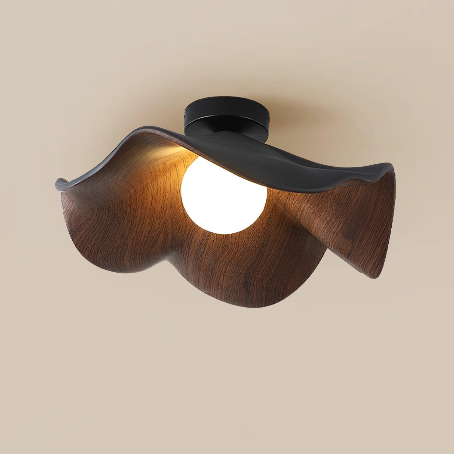 Decorative Ceiling Lamp with Lotus Leaf Shape – Flush Mount Ceiling Light