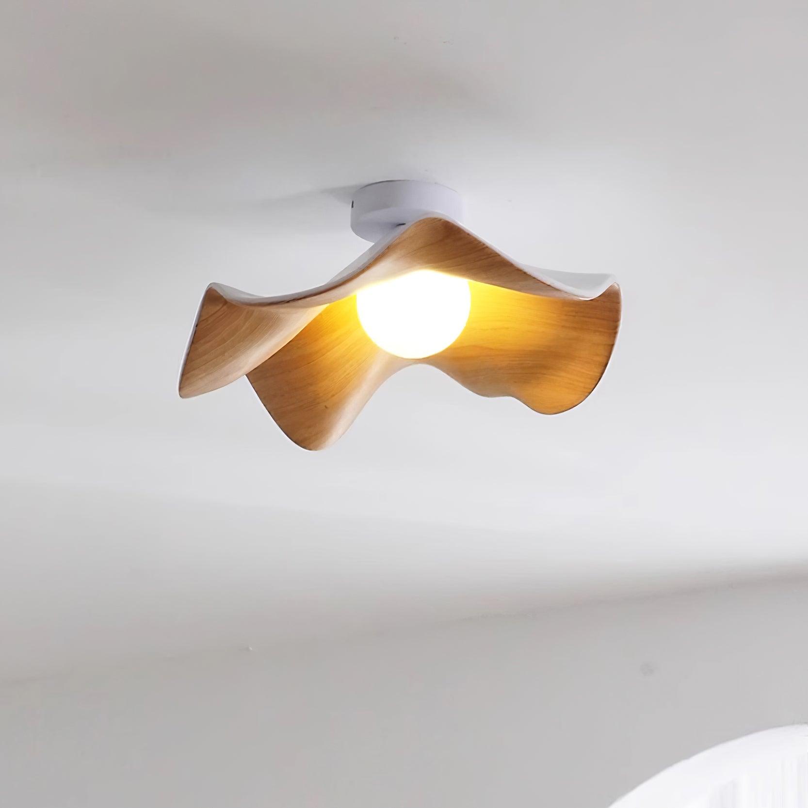 Decorative Ceiling Lamp with Lotus Leaf Shape – Flush Mount Ceiling Light