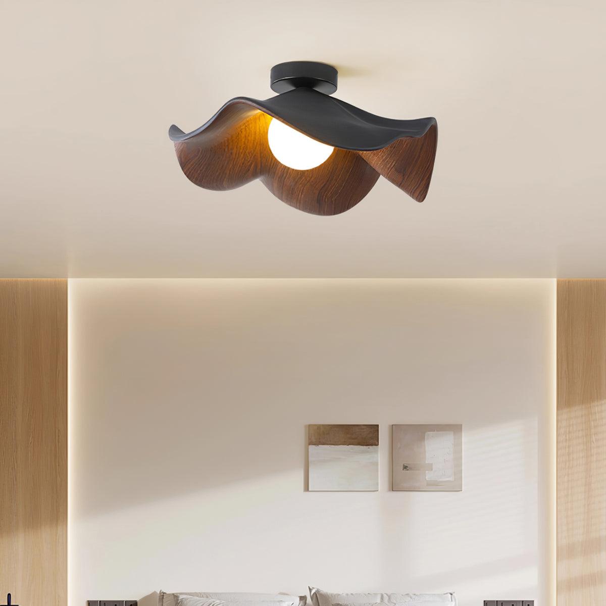 Decorative Ceiling Lamp with Lotus Leaf Shape – Flush Mount Ceiling Light