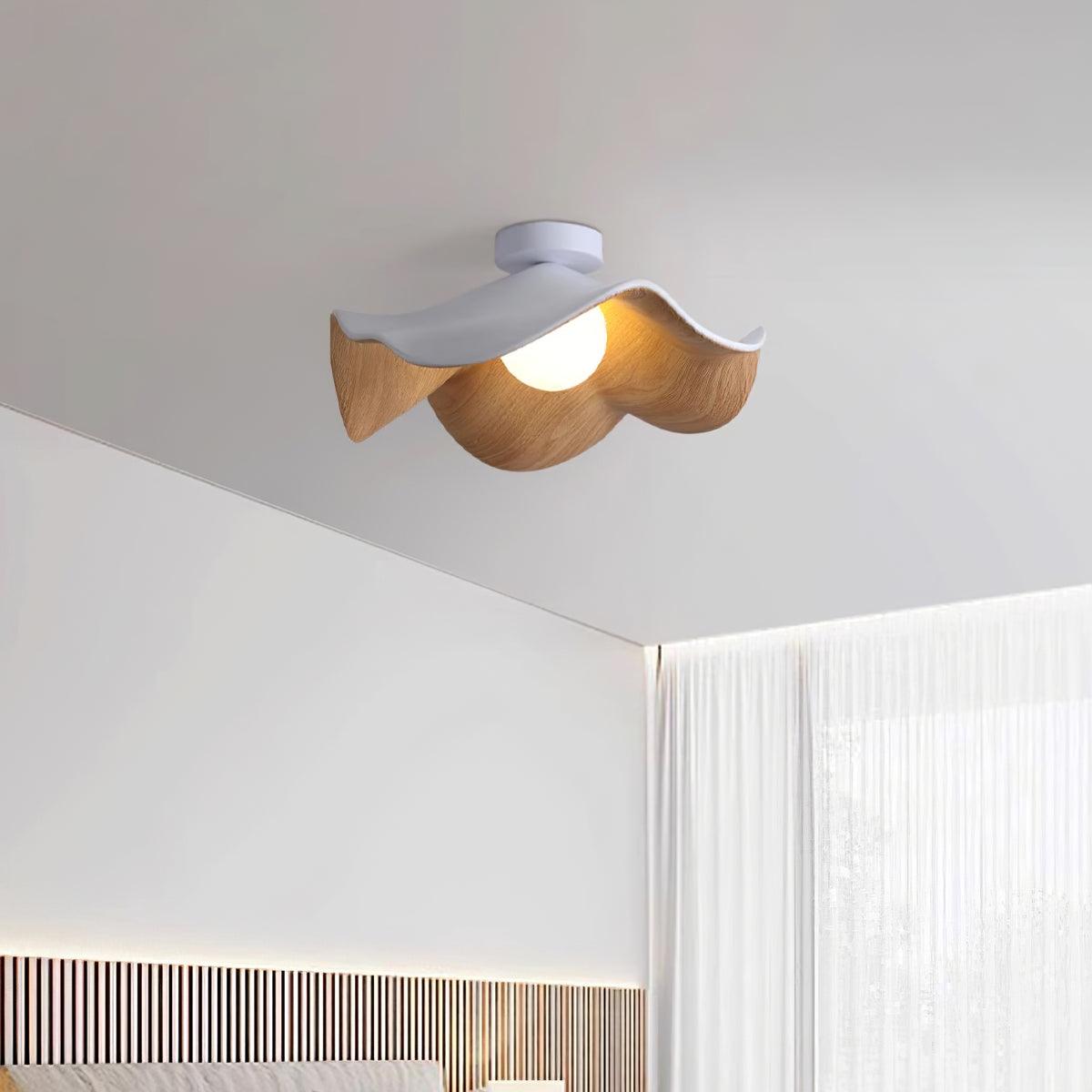 Decorative Ceiling Lamp with Lotus Leaf Shape – Flush Mount Ceiling Light