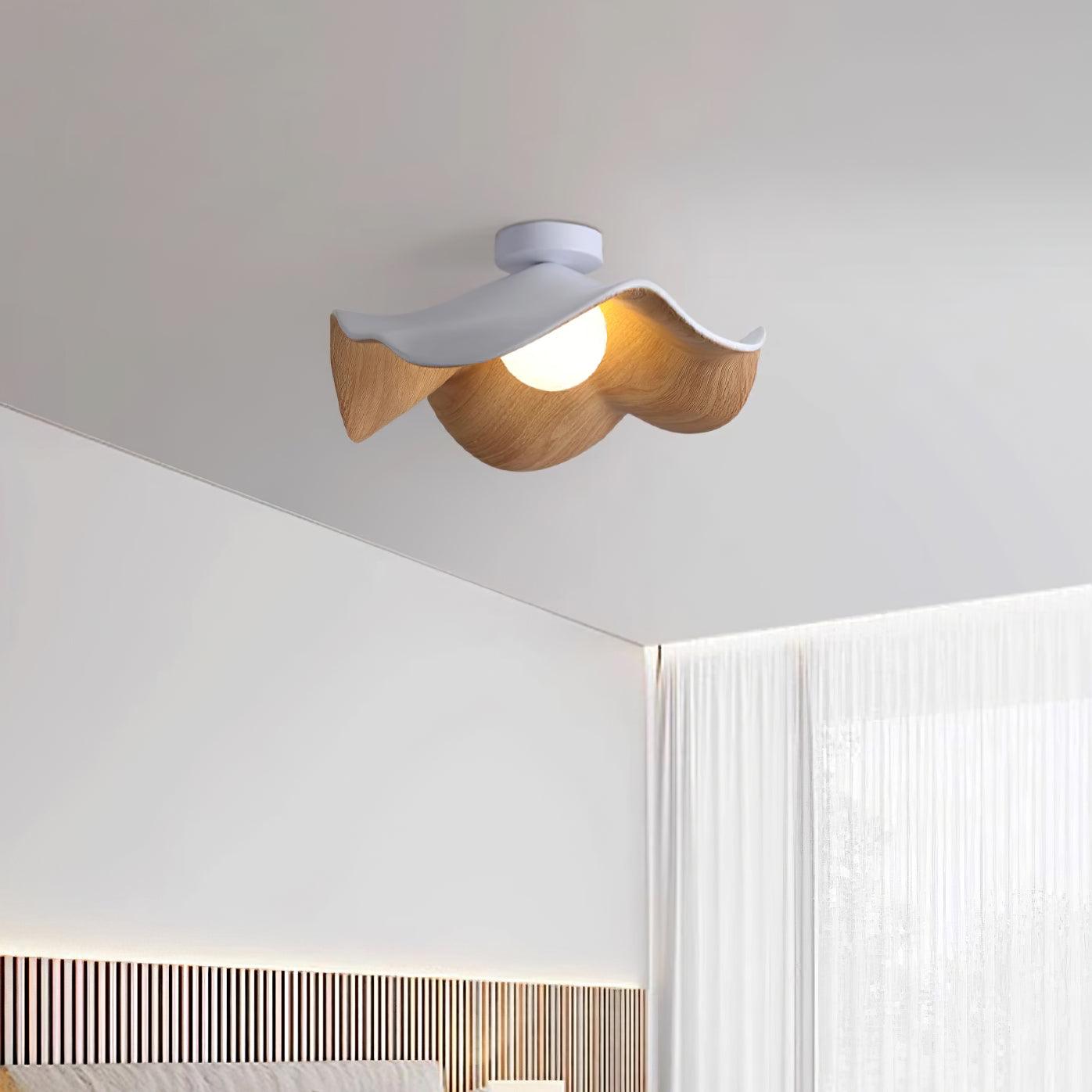 Decorative Ceiling Lamp with Lotus Leaf Shape – Flush Mount Ceiling Light