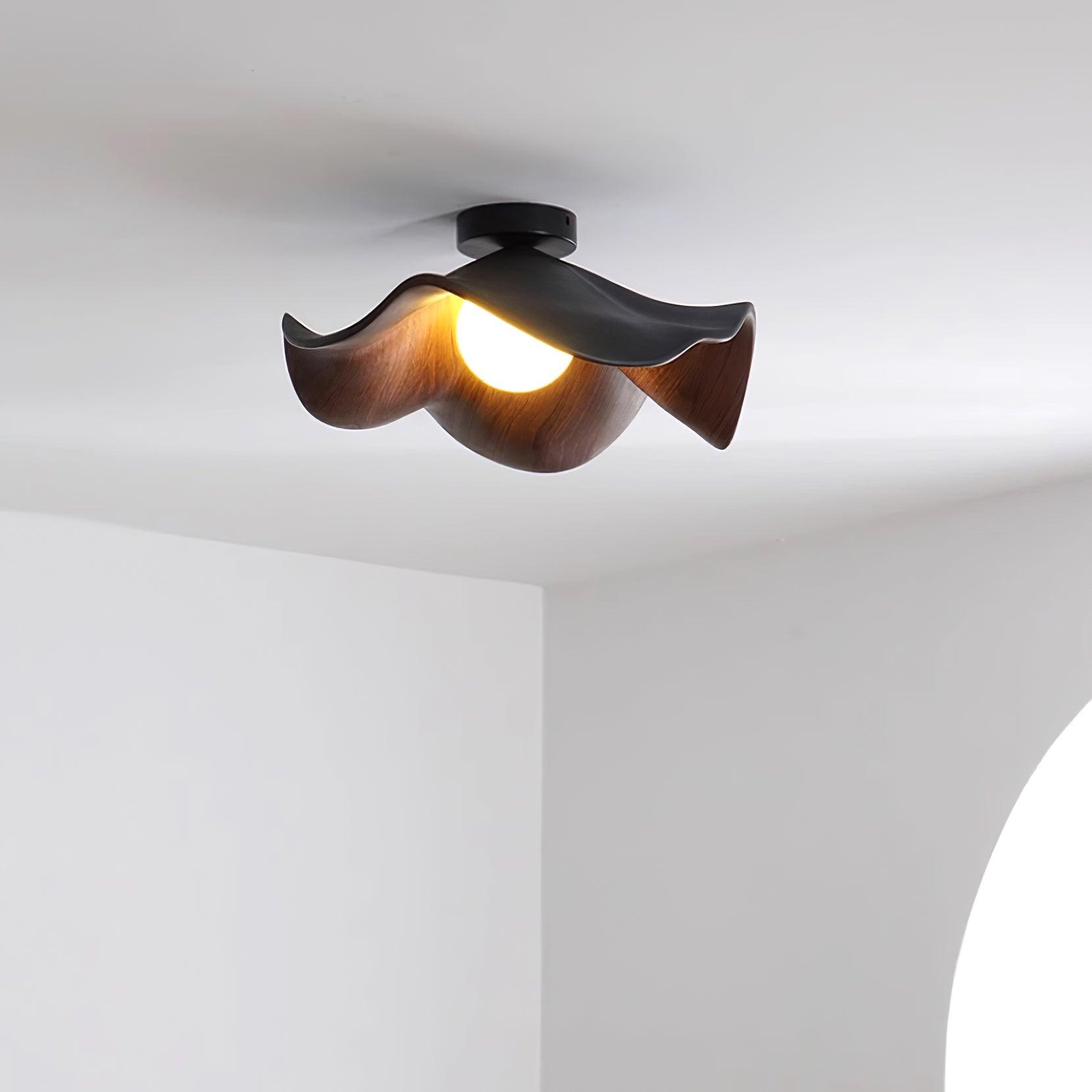 Decorative Ceiling Lamp with Lotus Leaf Shape – Flush Mount Ceiling Light