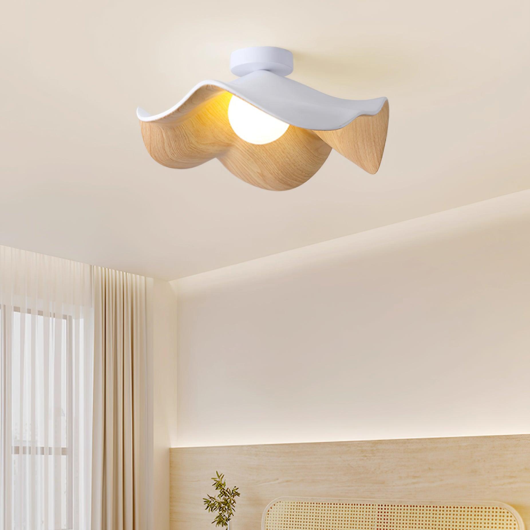 Decorative Ceiling Lamp with Lotus Leaf Shape – Flush Mount Ceiling Light