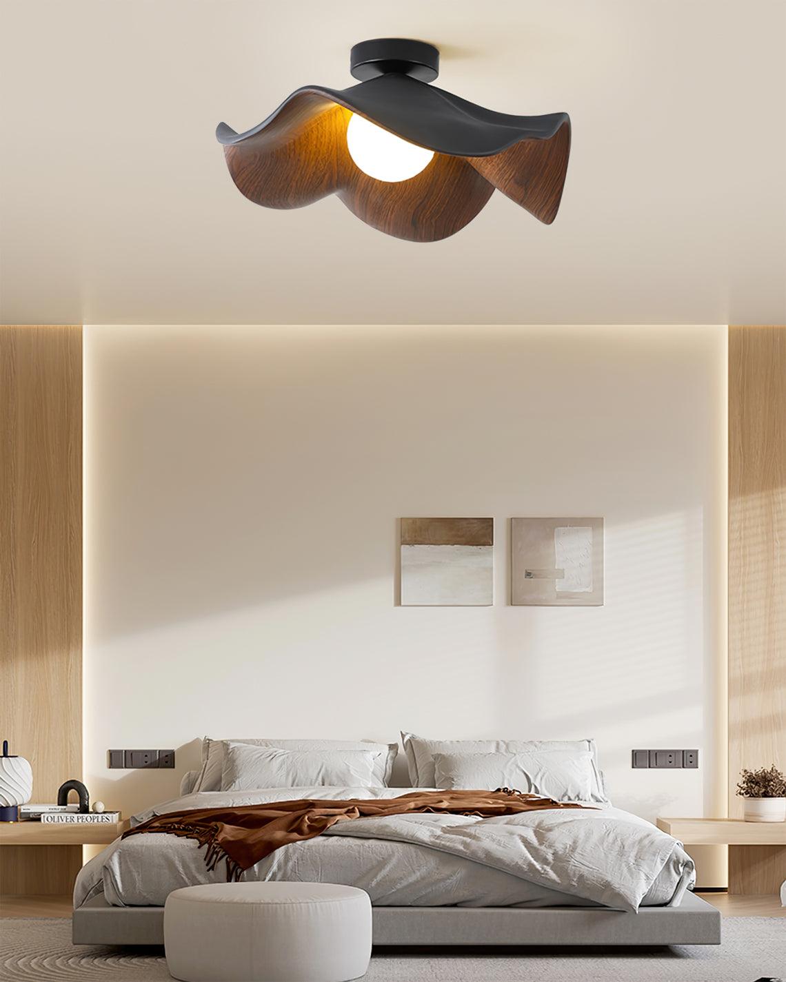 Decorative Ceiling Lamp with Lotus Leaf Shape – Flush Mount Ceiling Light
