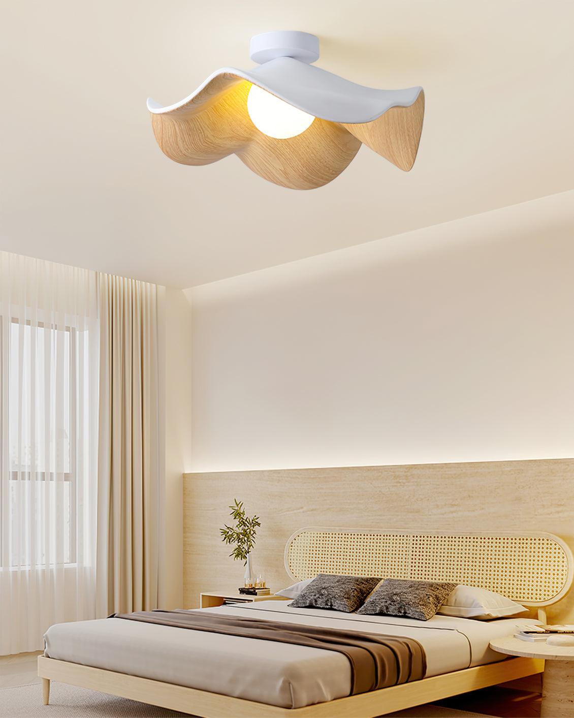 Decorative Ceiling Lamp with Lotus Leaf Shape – Flush Mount Ceiling Light