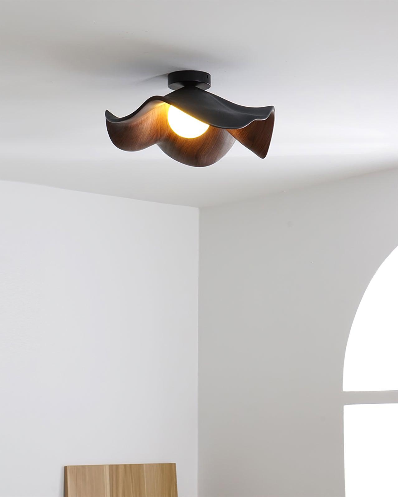 Decorative Ceiling Lamp with Lotus Leaf Shape – Flush Mount Ceiling Light