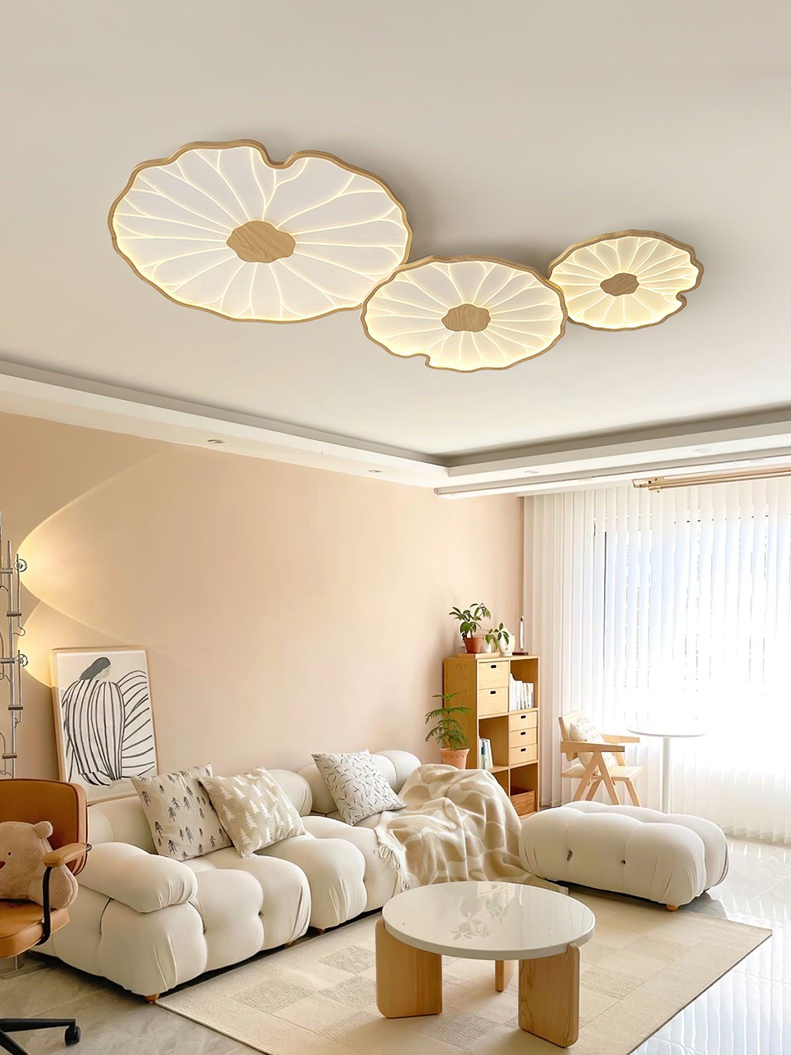 Acrylic Lotus Leaf Ceiling Light - Modern LED Light Fixture