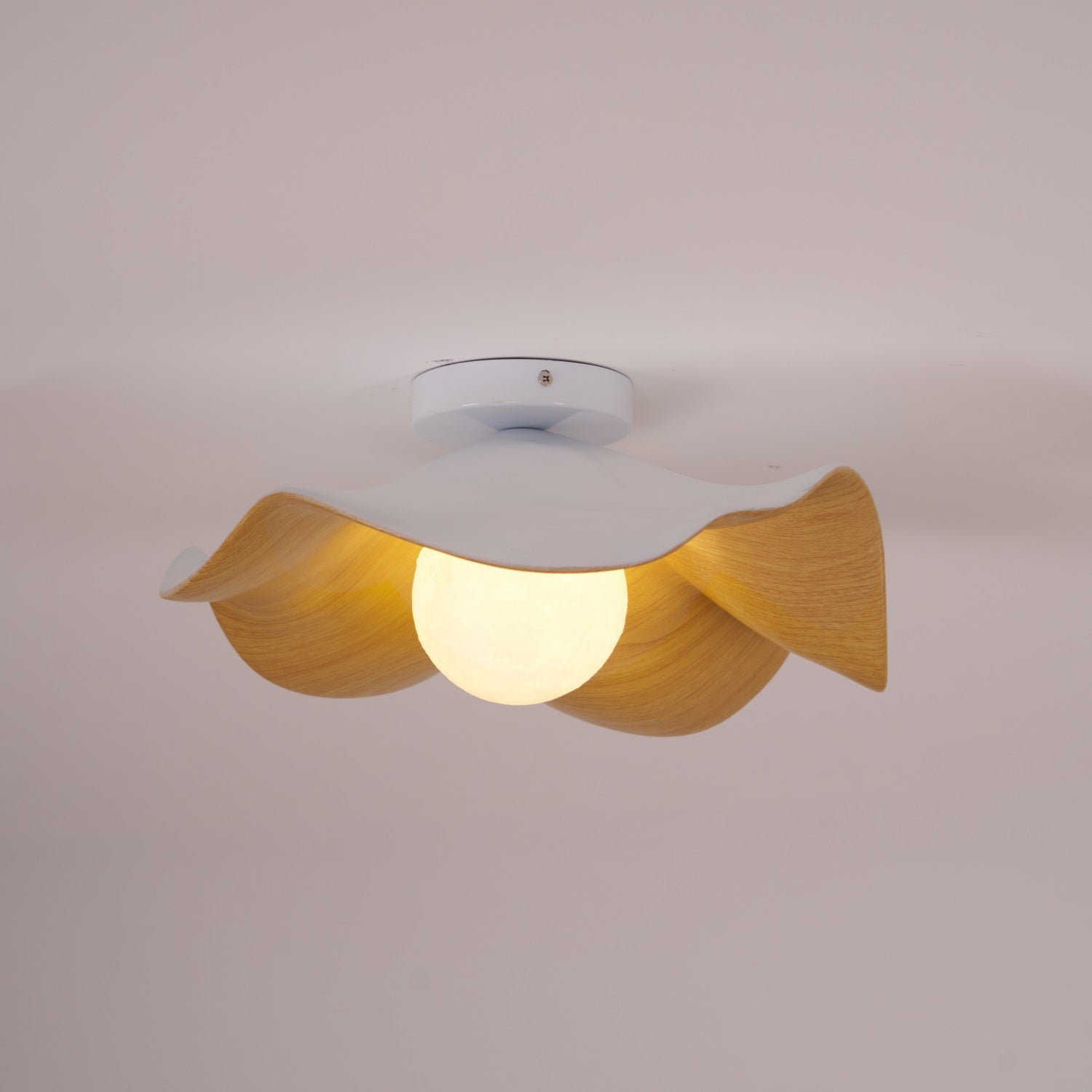 Decorative Ceiling Lamp with Lotus Leaf Shape – Flush Mount Ceiling Light