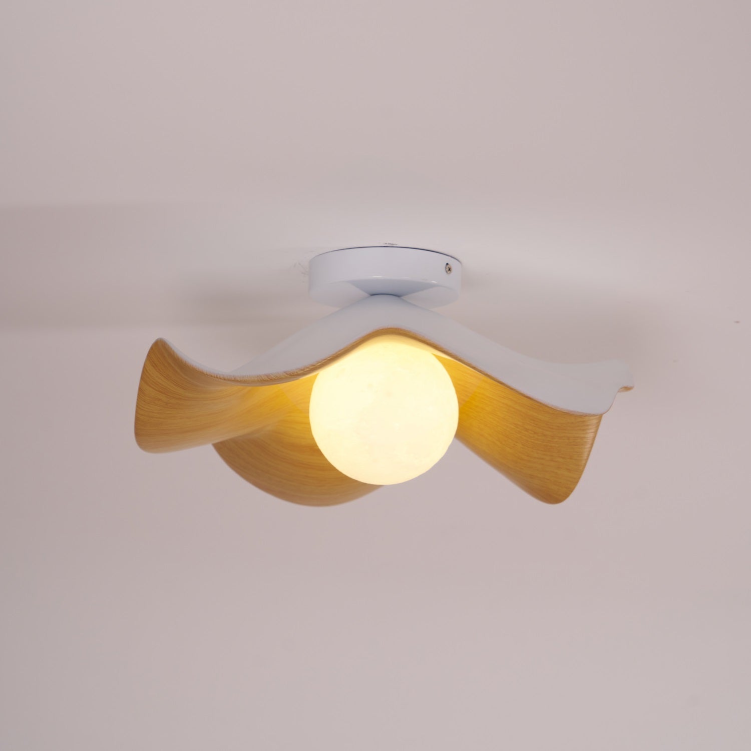 Decorative Ceiling Lamp with Lotus Leaf Shape – Flush Mount Ceiling Light