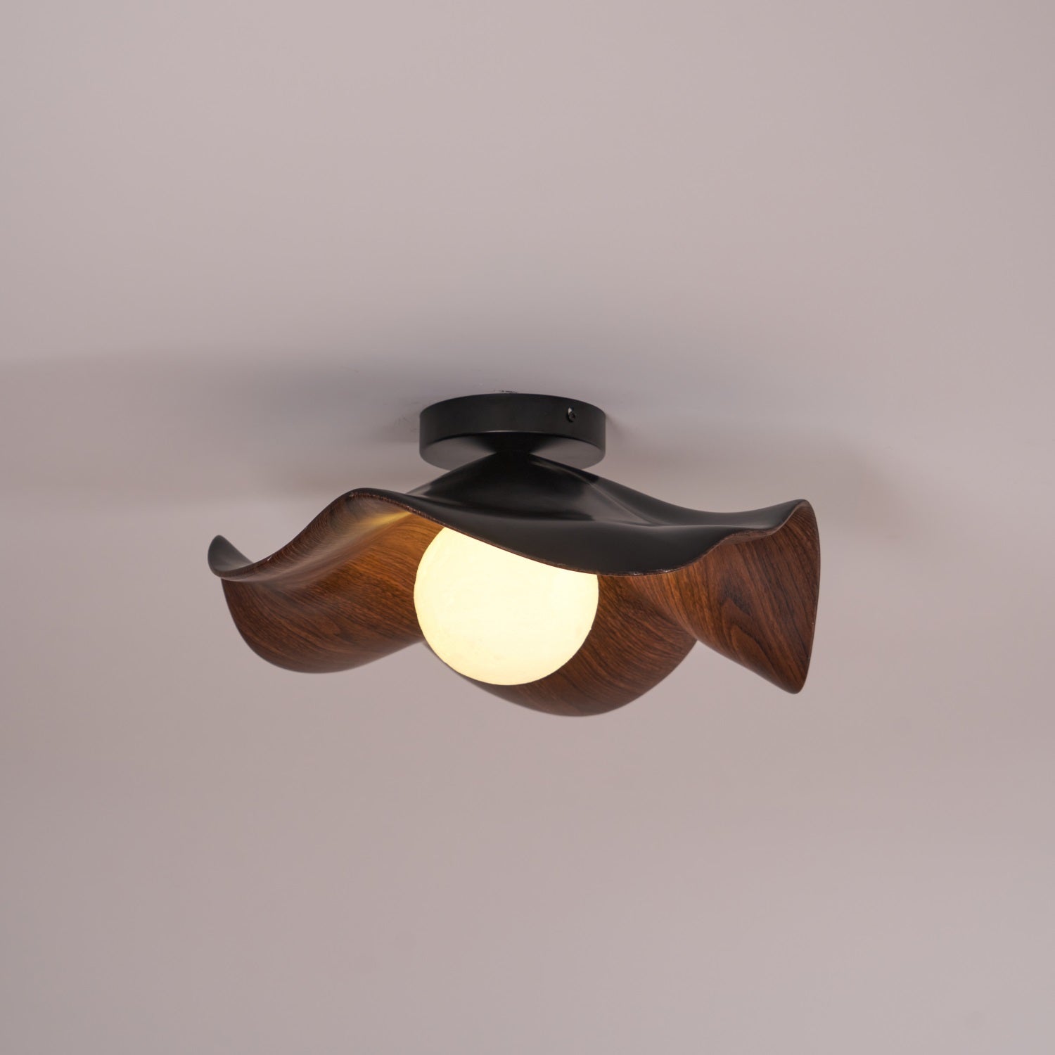 Decorative Ceiling Lamp with Lotus Leaf Shape – Flush Mount Ceiling Light
