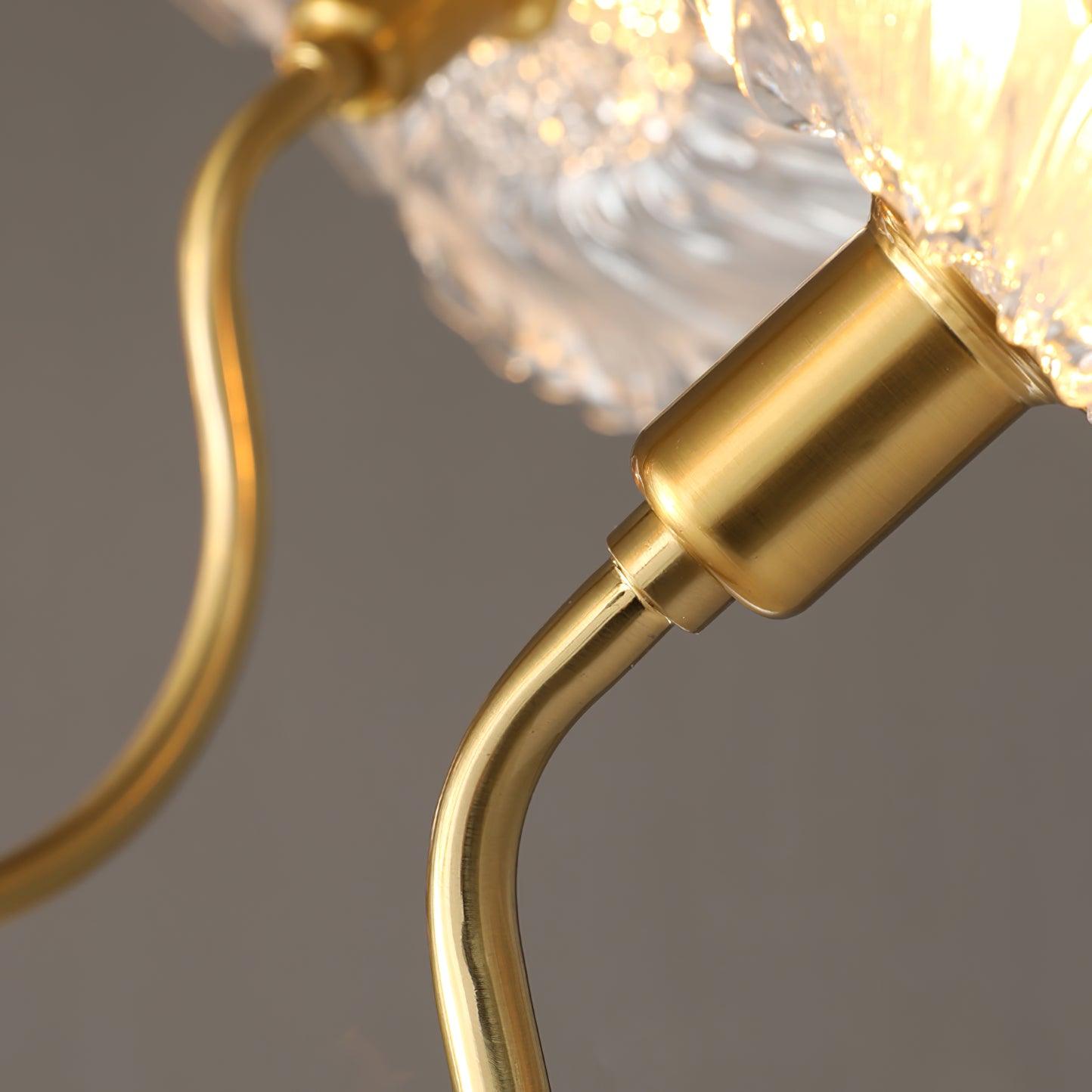 Artistic Glass Chandelier – Lotus Leaf Shape Hanging Ceiling Lamp