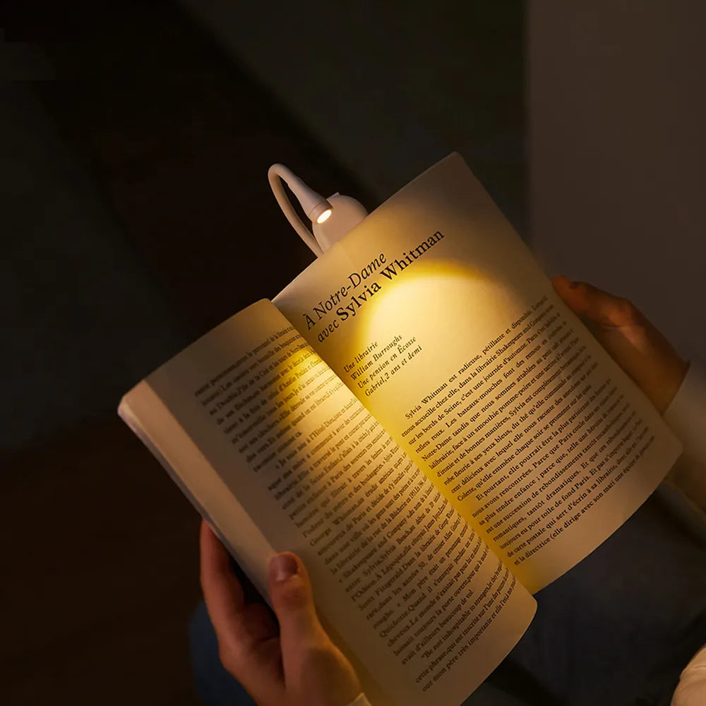 Mini Clip-On Reading Light – USB Rechargeable LED Lamp
