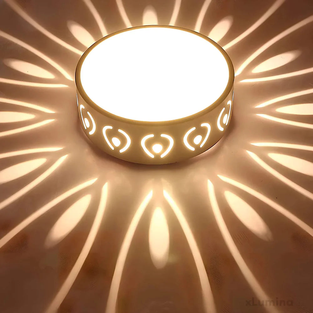 Round Crystal Acrylic LED Ceiling Lamp – Warm or Cool White Light